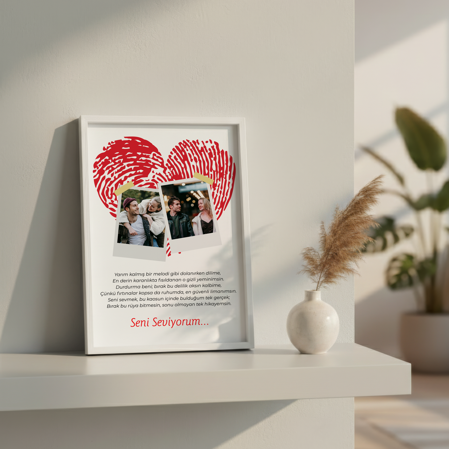 Parmak İzli Çift Poster Tablo