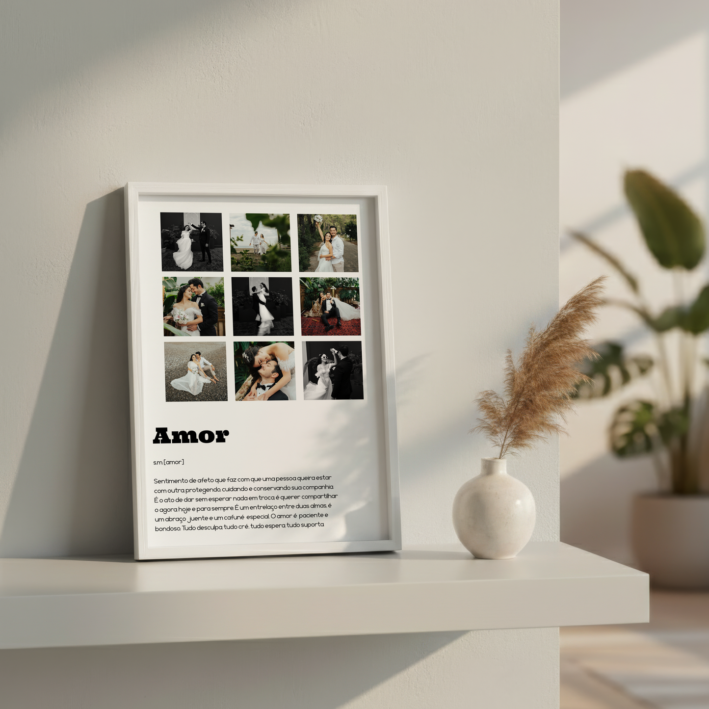 "Amor" Yazılı Fotoğraflı Poster Tablosu