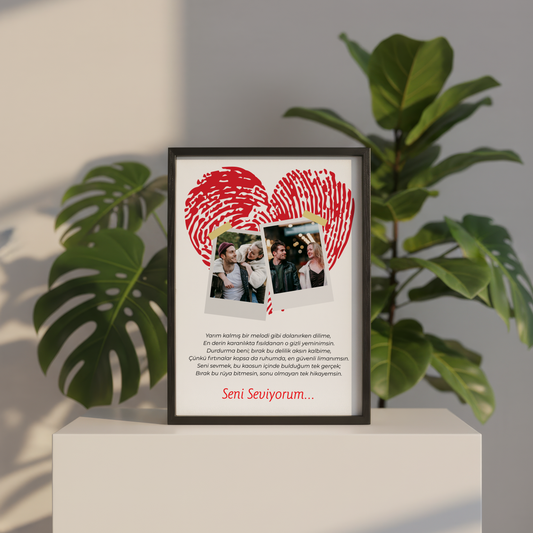 Parmak İzli Çift Poster Tablo