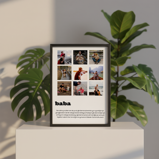 Baba Yazılı Poster Tablosu